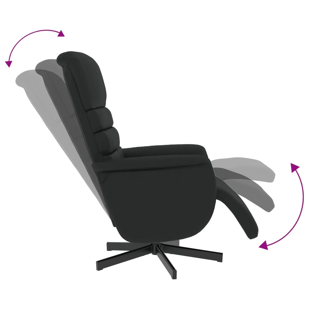 Fauteuil réglable avec repose-pieds en cuir artificiel