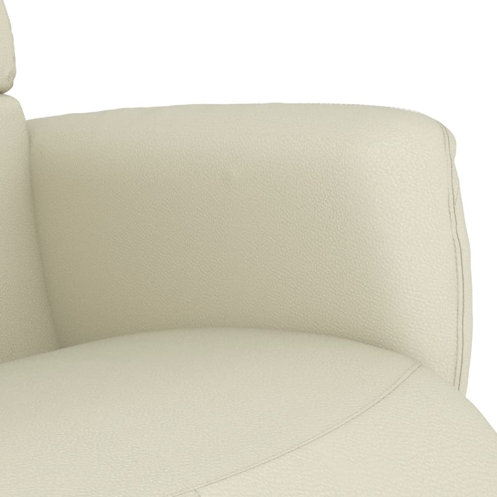 Fauteuil réglable avec repose-pieds en cuir artificiel