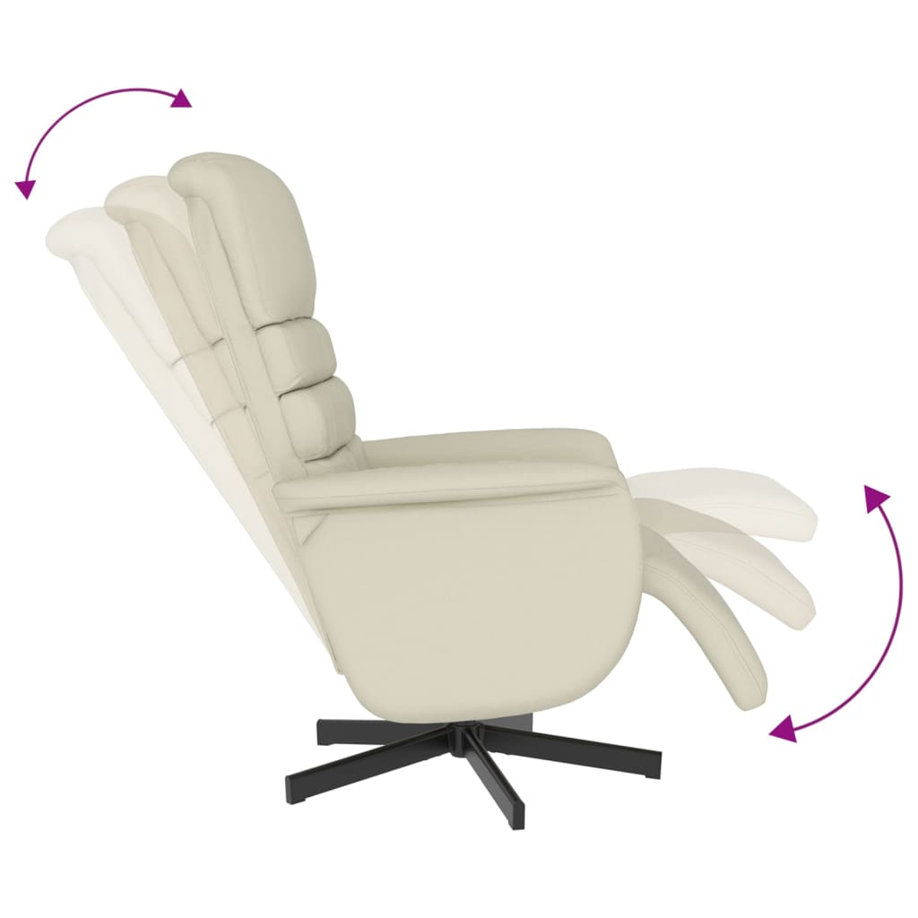 Fauteuil réglable avec repose-pieds en cuir artificiel