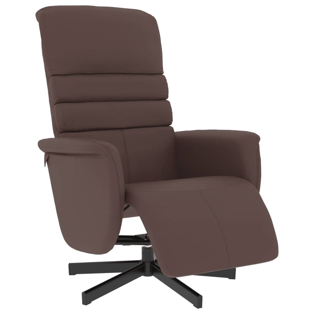 Fauteuil réglable avec repose-pieds en cuir artificiel