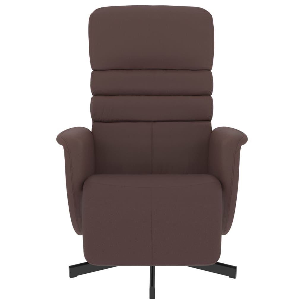 Fauteuil réglable avec repose-pieds en cuir artificiel