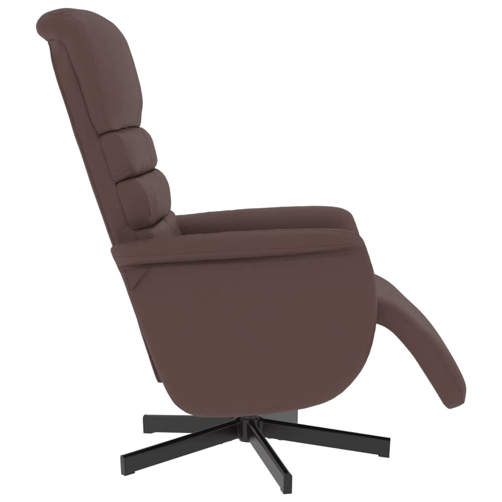 Fauteuil réglable avec repose-pieds en cuir artificiel