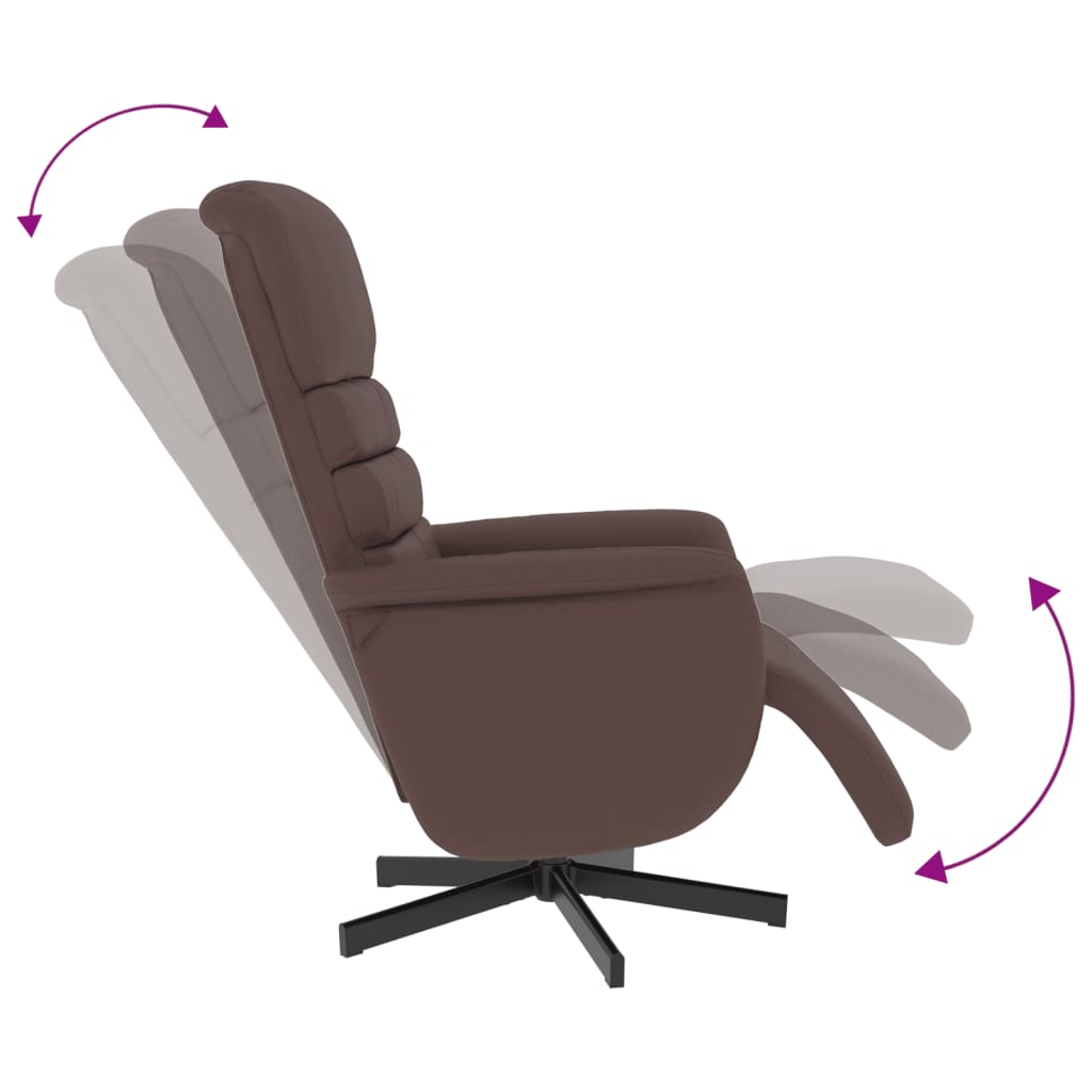 Fauteuil réglable avec repose-pieds en cuir artificiel