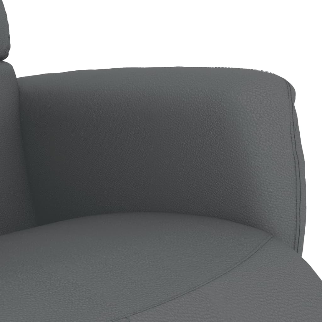 Fauteuil réglable avec repose-pieds en cuir artificiel