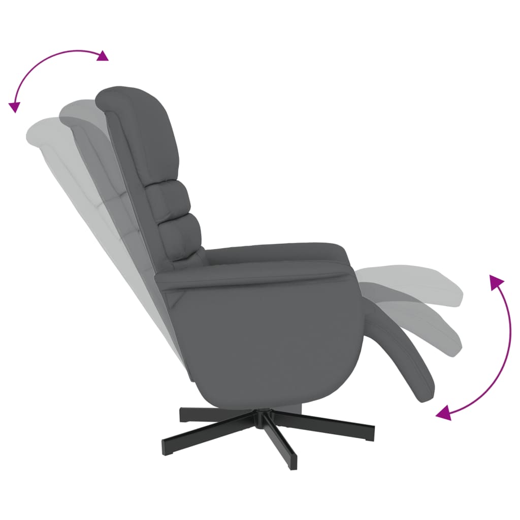 Fauteuil réglable avec repose-pieds en cuir artificiel