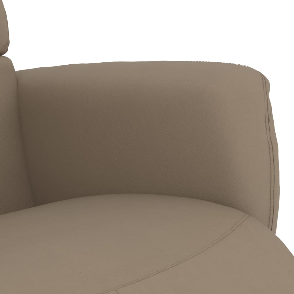 Fauteuil réglable avec repose-pieds en cuir artificiel