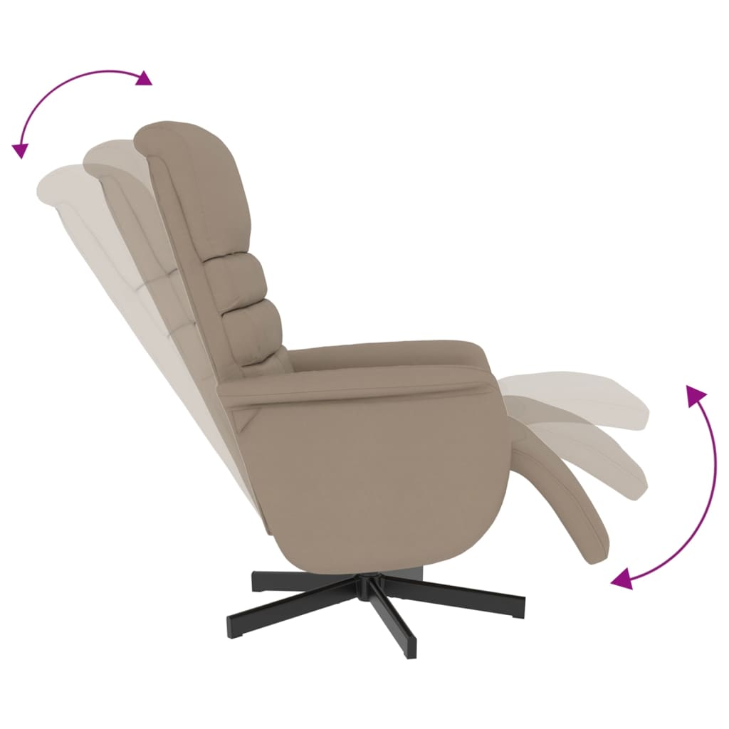 Fauteuil réglable avec repose-pieds en cuir artificiel