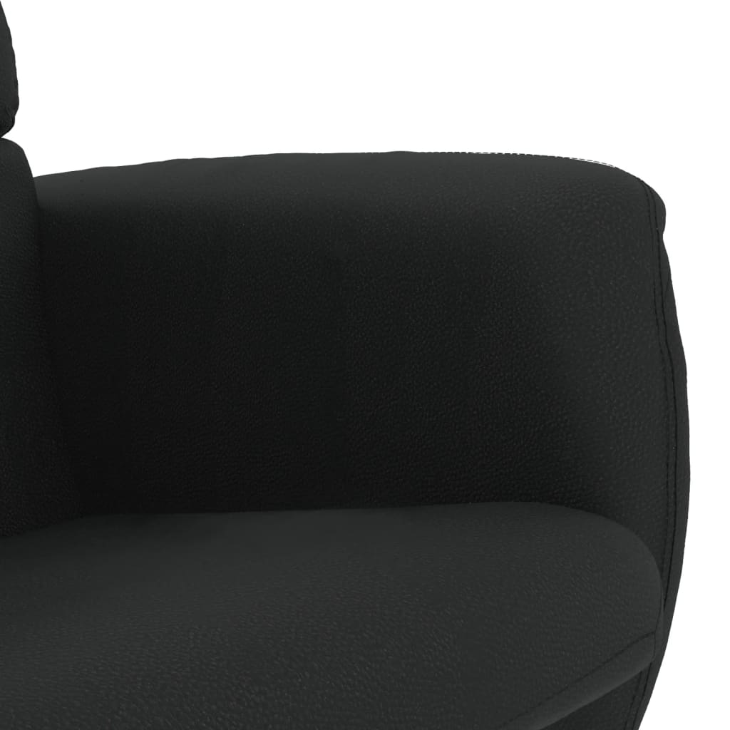 Fauteuil réglable avec repose-pieds en cuir artificiel