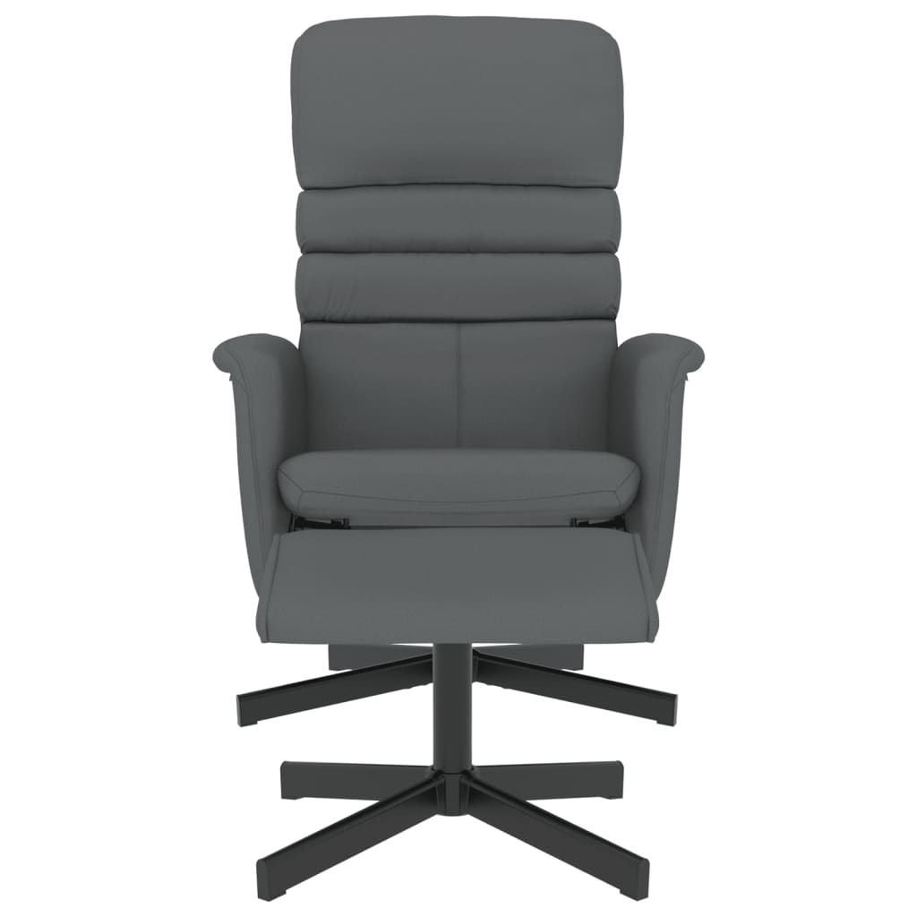 Fauteuil réglable avec repose-pieds en cuir artificiel