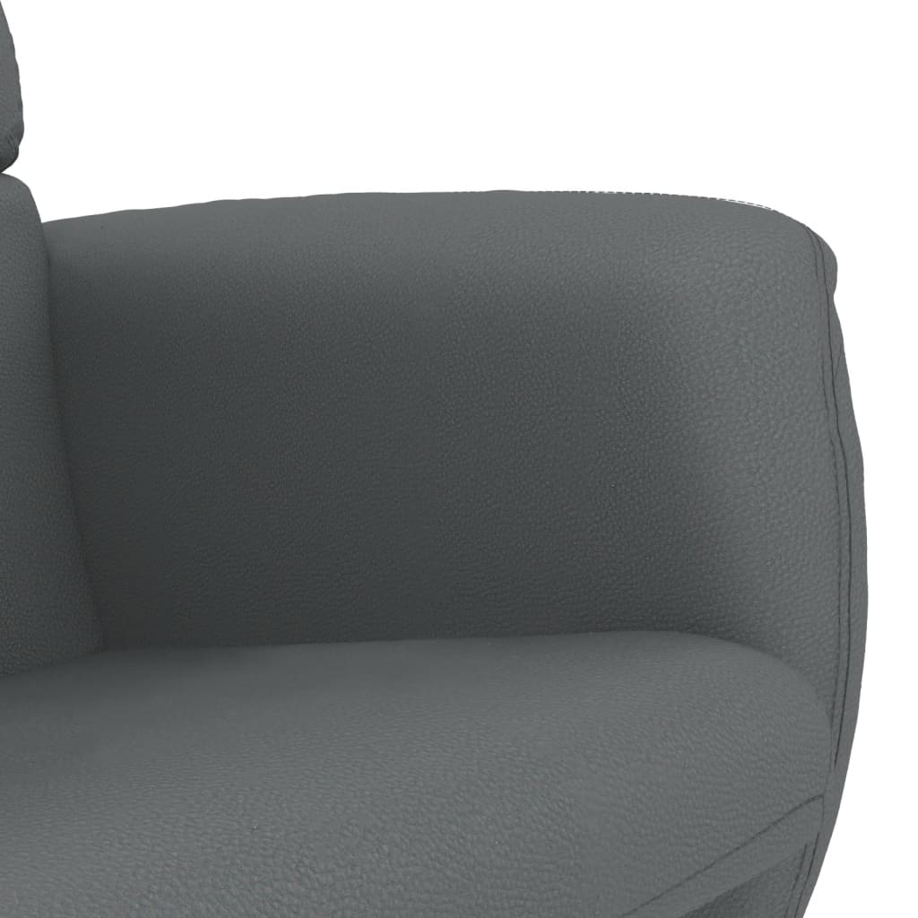 Fauteuil réglable avec repose-pieds en cuir artificiel