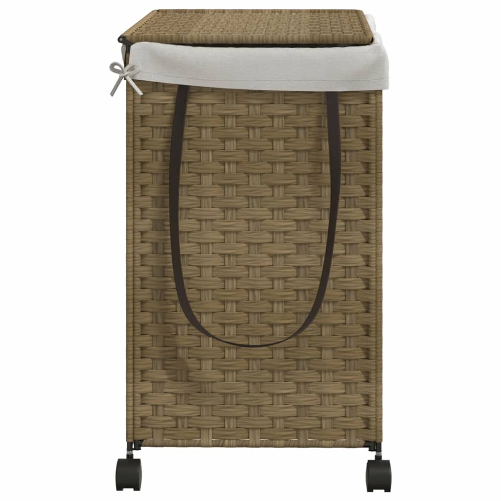 Wasmand op wielen 60x35x60,5 cm rattan