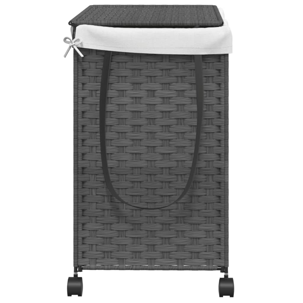 Wasmand op wielen 60x35x60,5 cm rattan