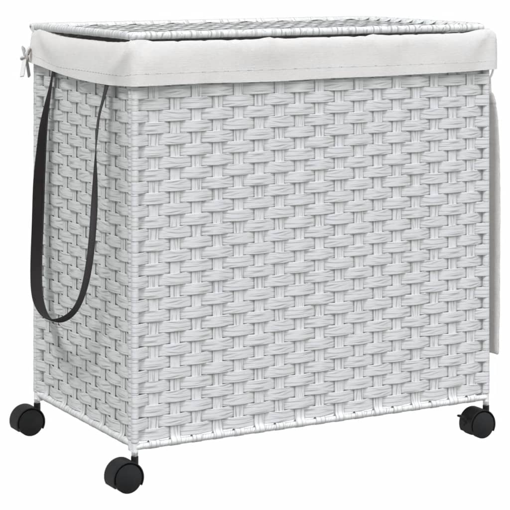 Wasmand op wielen 60x35x60,5 cm rattan