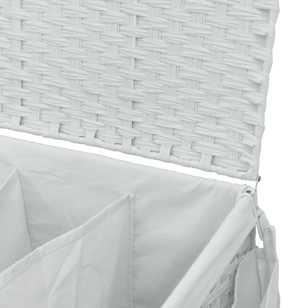 Wasmand op wielen 60x35x60,5 cm rattan