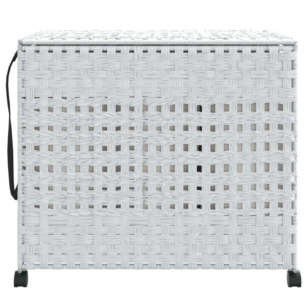 Wasmand op wielen 66x35x60 cm rattan