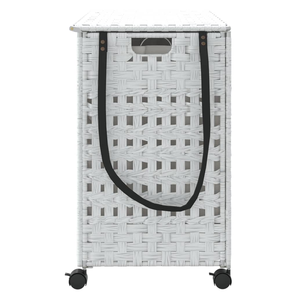 Wasmand op wielen 66x35x60 cm rattan