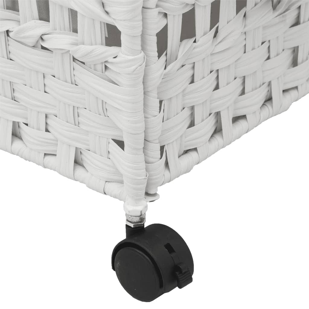 Wasmand op wielen 66x35x60 cm rattan