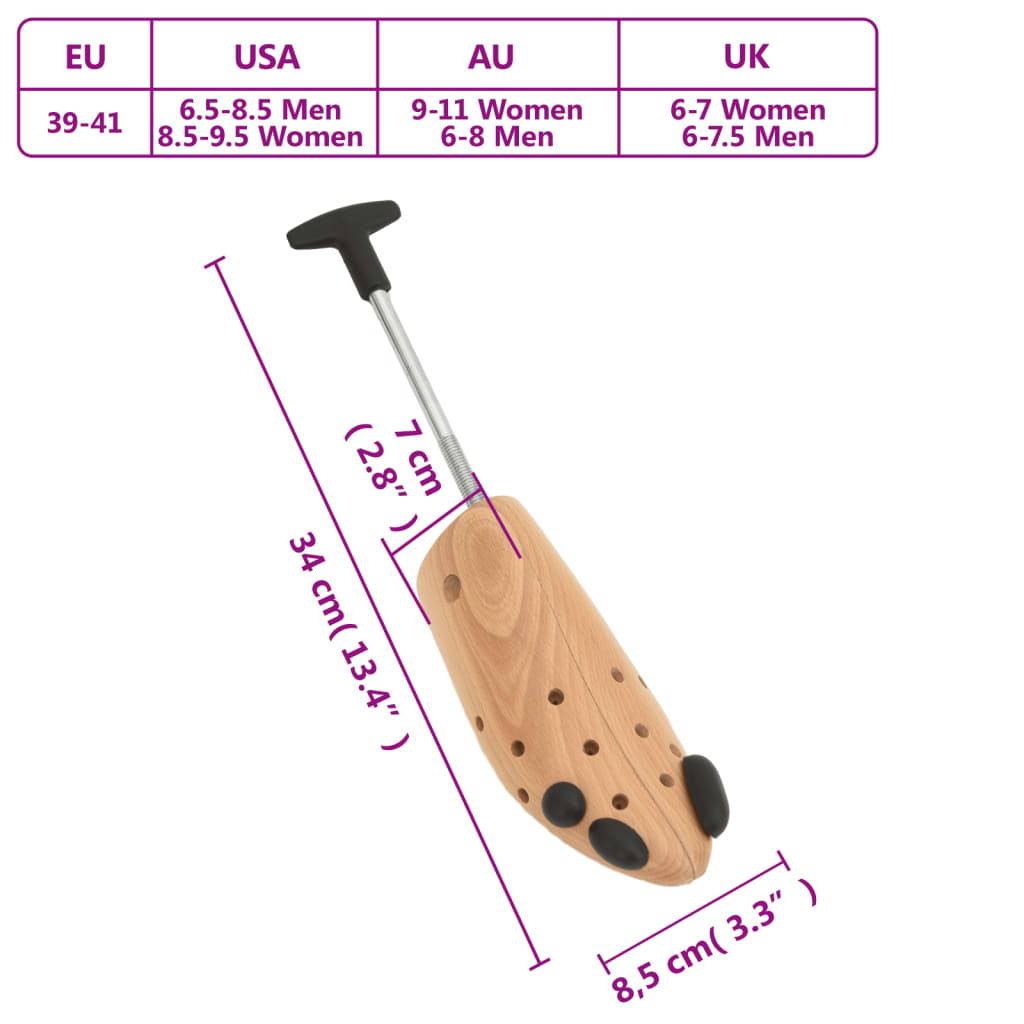 Schoenspanner EU 43-47 massief beukenhout