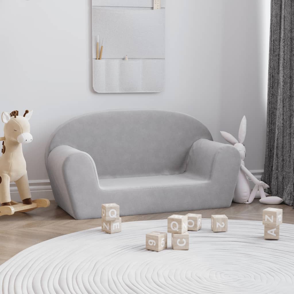 Canapé enfant 2 places avec étoiles en peluche douce