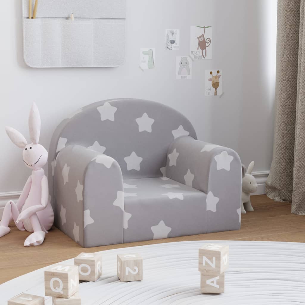 Canapé enfant avec peluche douce étoile