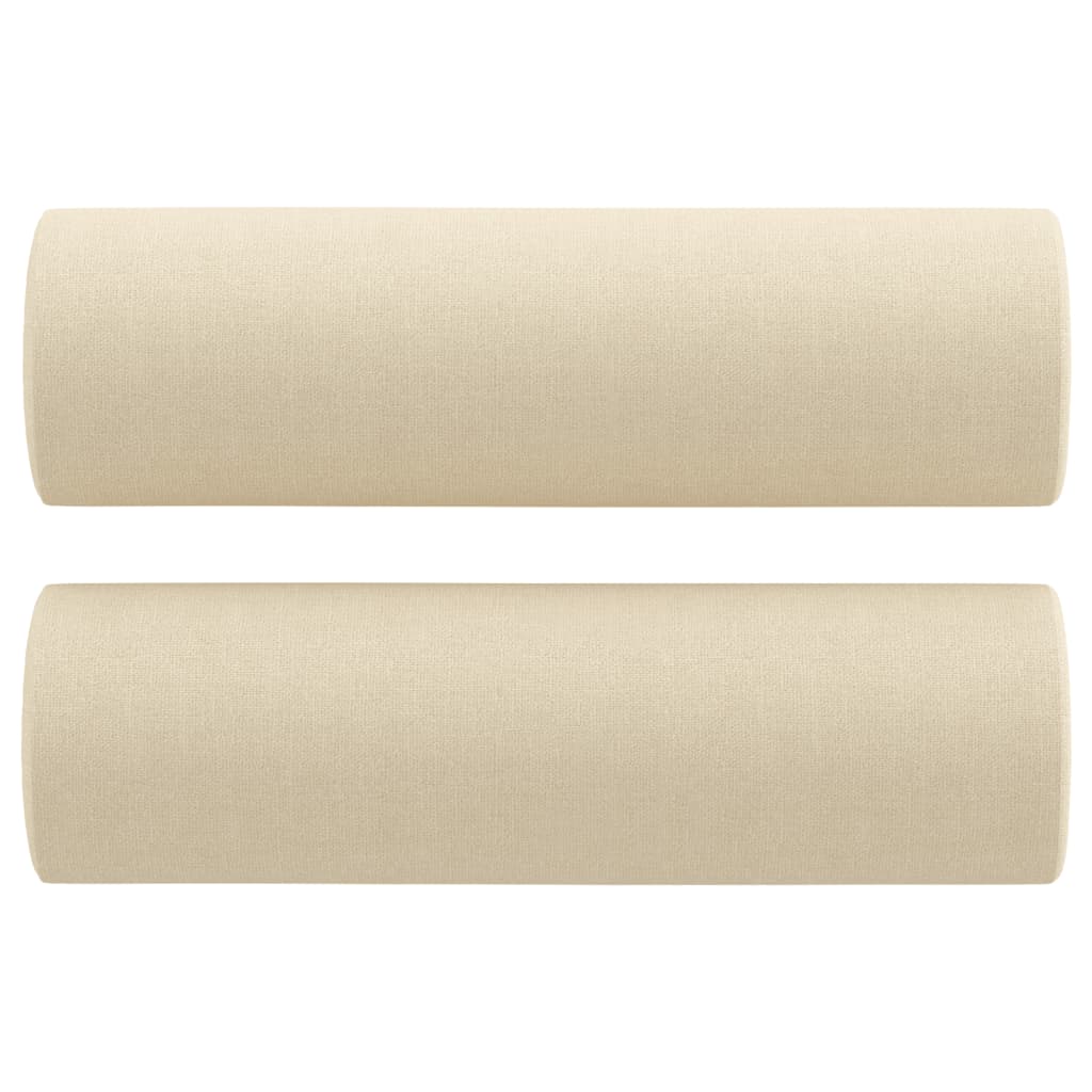 Canapé deux places avec coussins décoratifs 120 cm en tissu