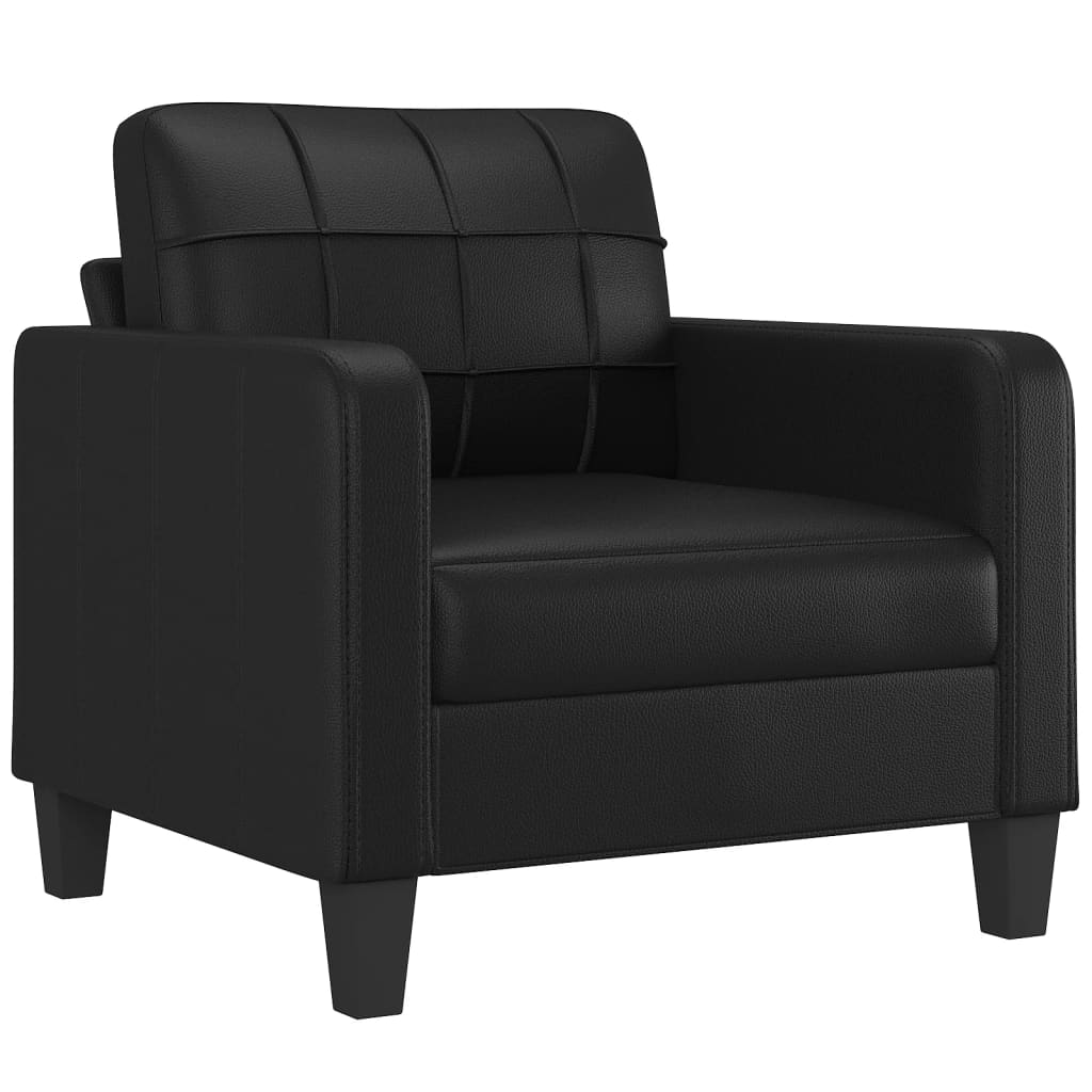 Fauteuil avec repose-pieds 60 cm cuir artificiel, crème