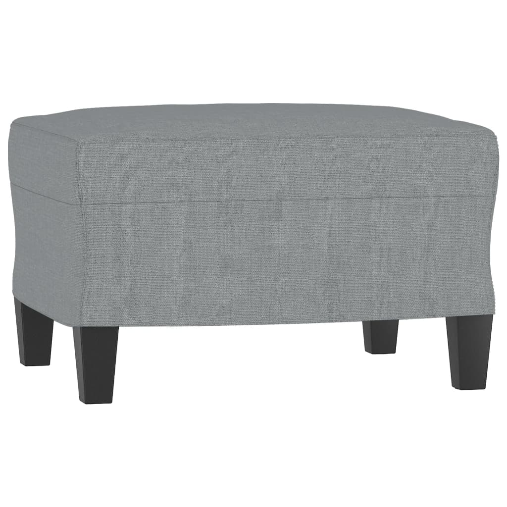 Fauteuil avec repose-pieds 60 cm tissu gris foncé