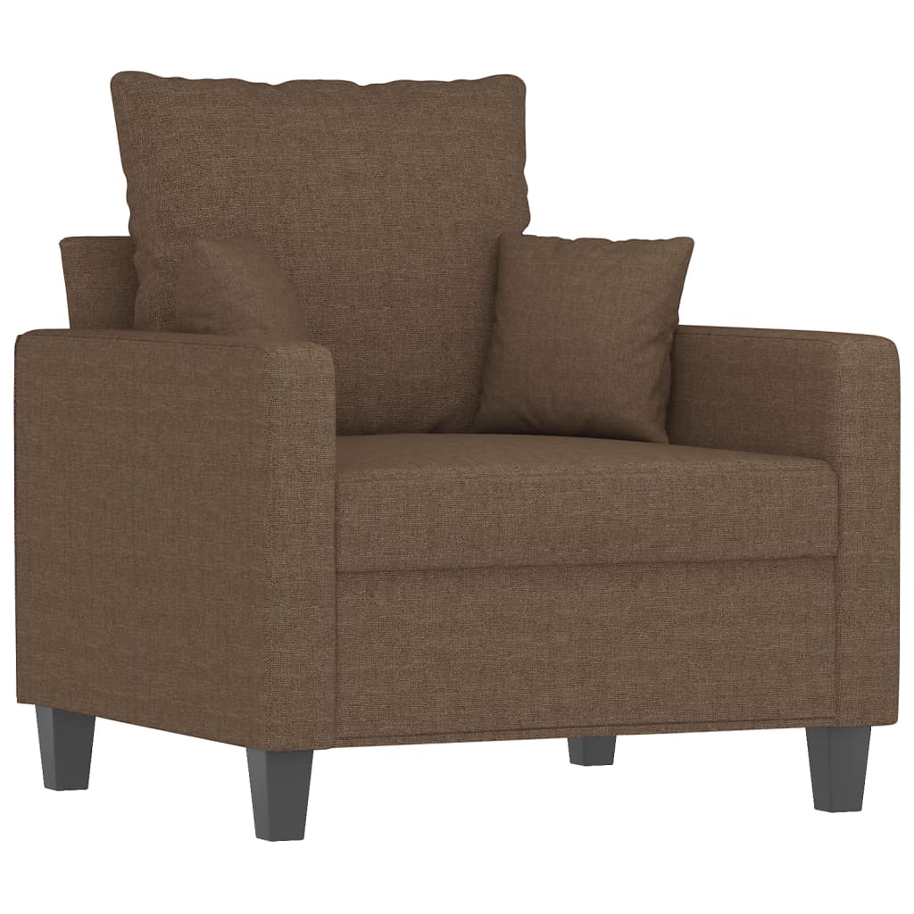 Fauteuil avec repose-pieds 60 cm tissu gris foncé