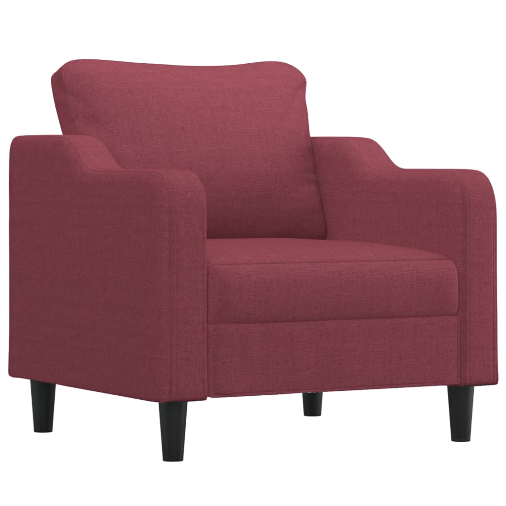 Fauteuil met voetenbank 60 cm stof crèmekleurig