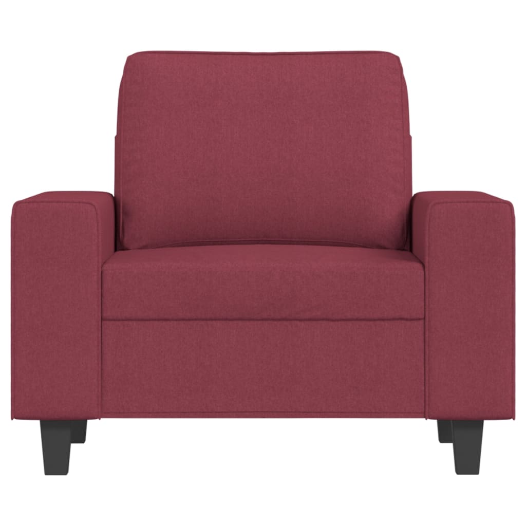 Fauteuil met voetenbank 60 cm stof crèmekleurig