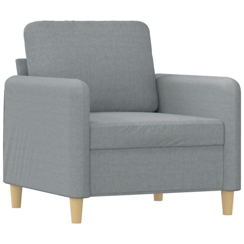 Fauteuil met voetenbank 60 cm stof zwart