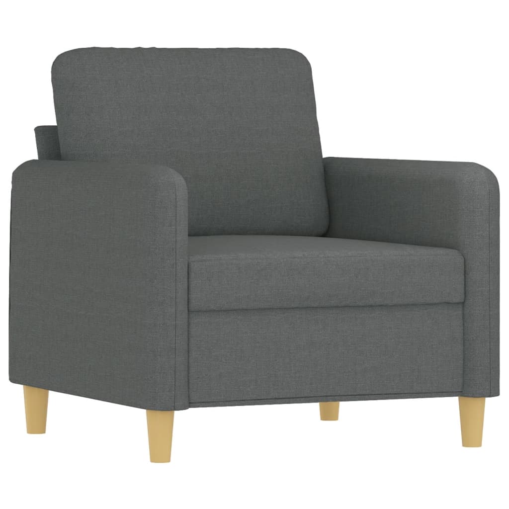 Fauteuil met voetenbank 60 cm stof zwart