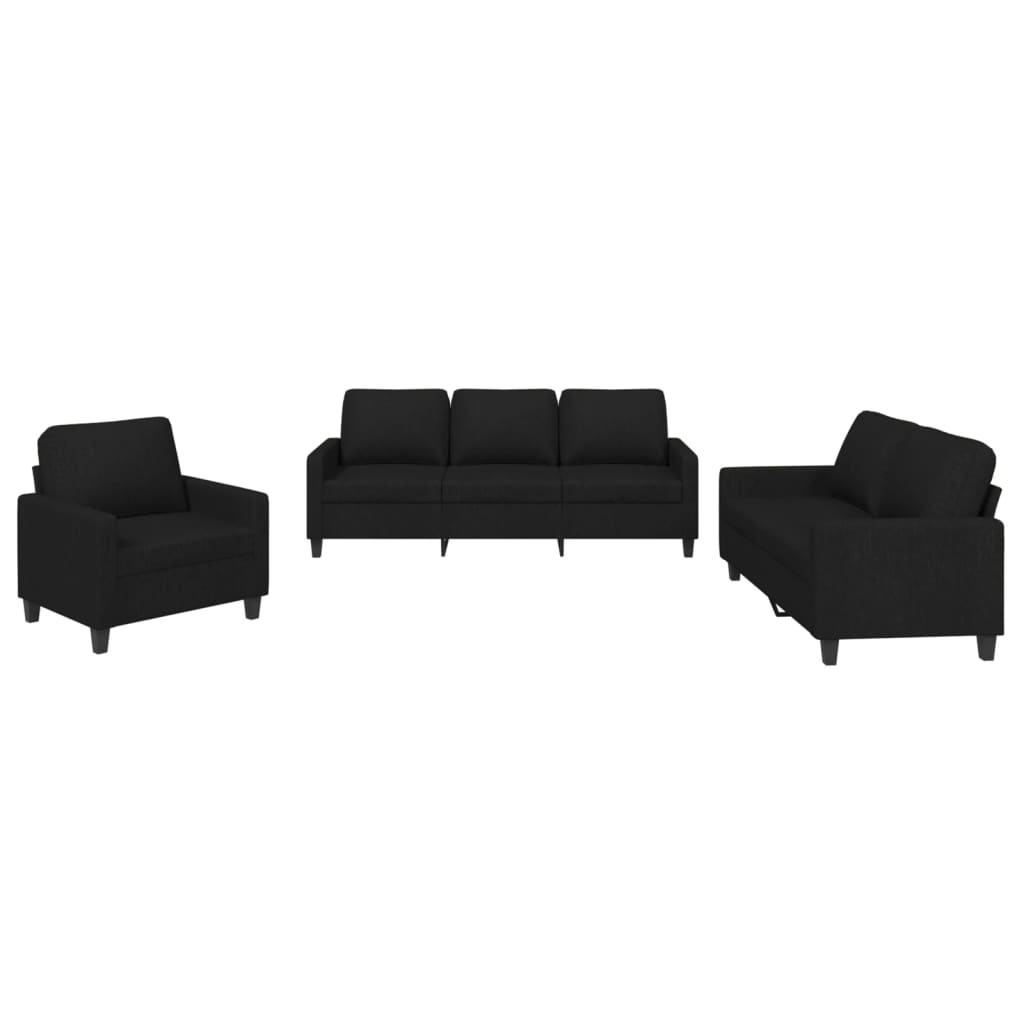 3-delige Loungeset met kussens stof