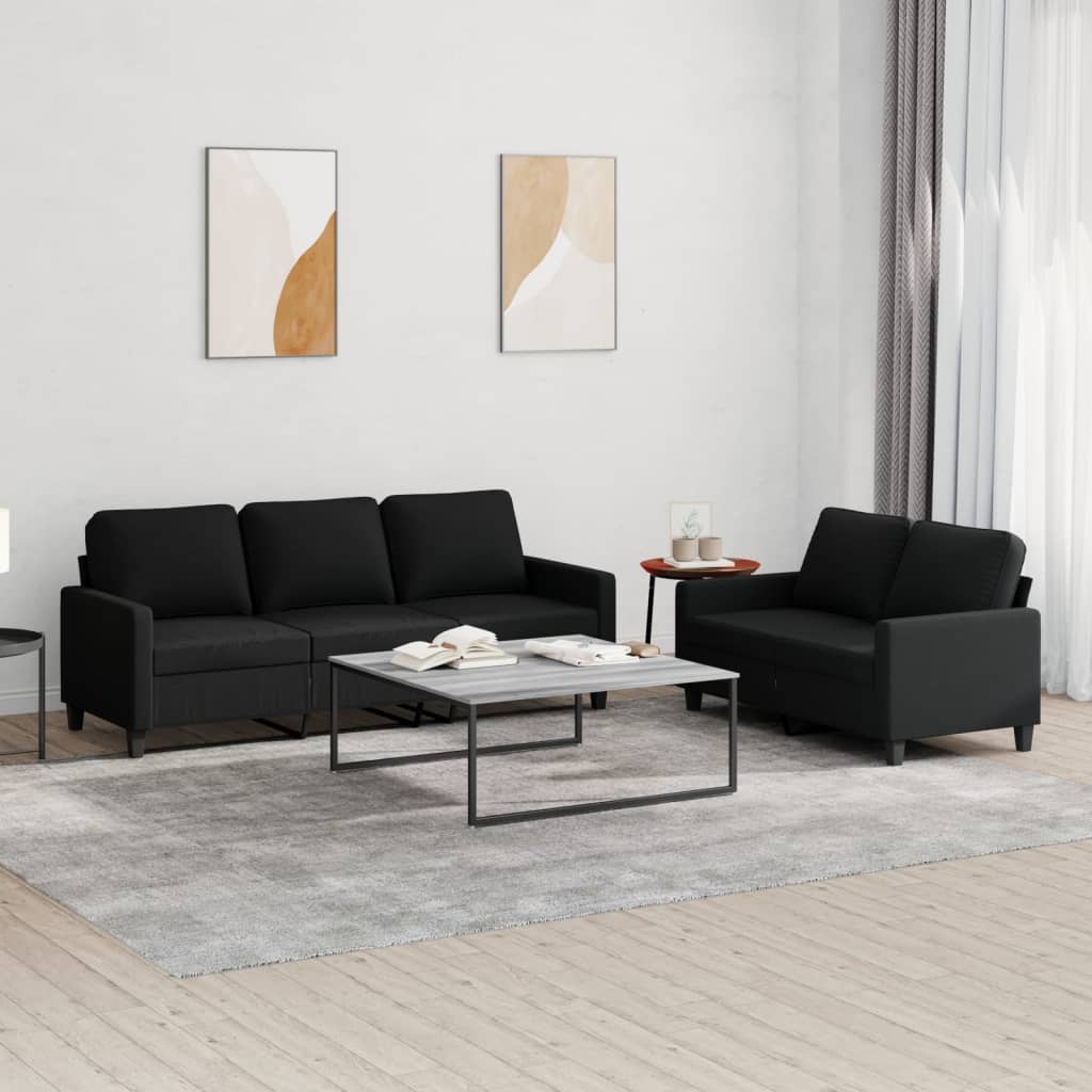 3-delige Loungeset met kussens stof