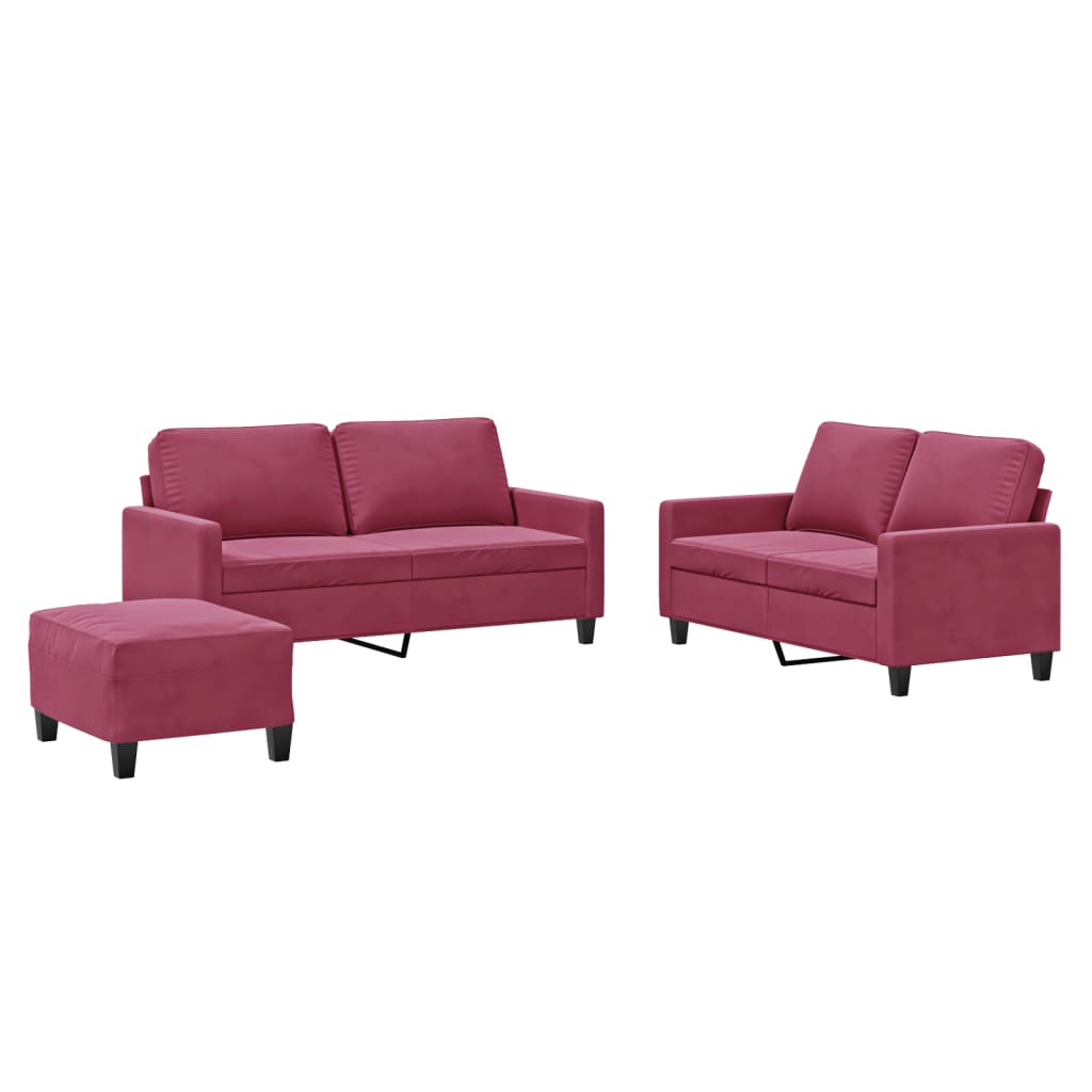 2-delige Loungeset met kussens fluweel