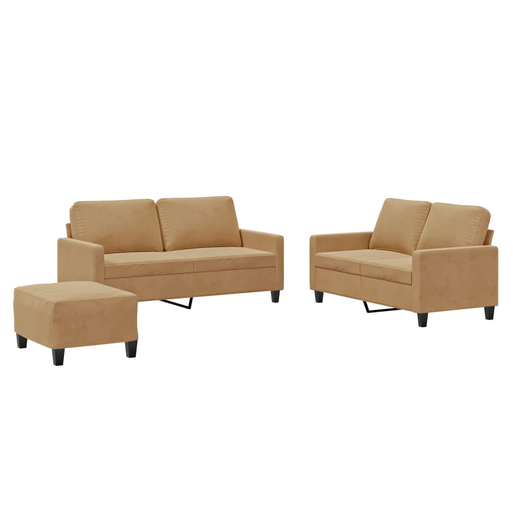 2-delige Loungeset met kussens fluweel