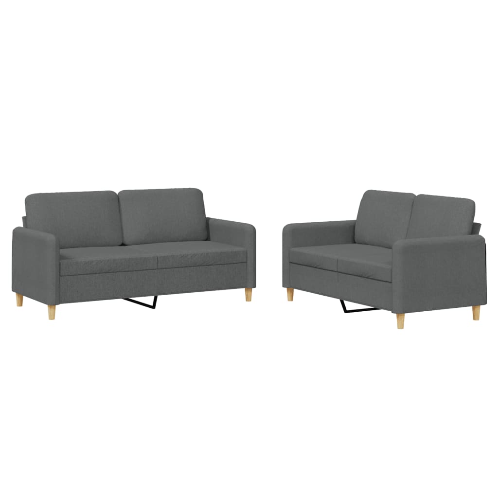 2-delige Loungeset met kussens stof