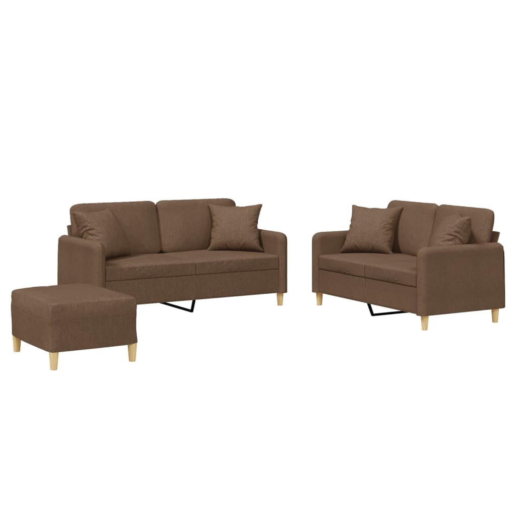 2-delige Loungeset met kussens stof