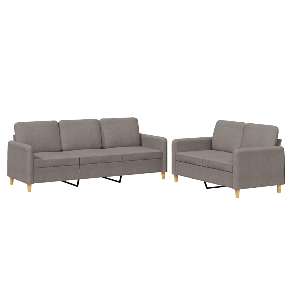 2-delige Loungeset met kussens stof