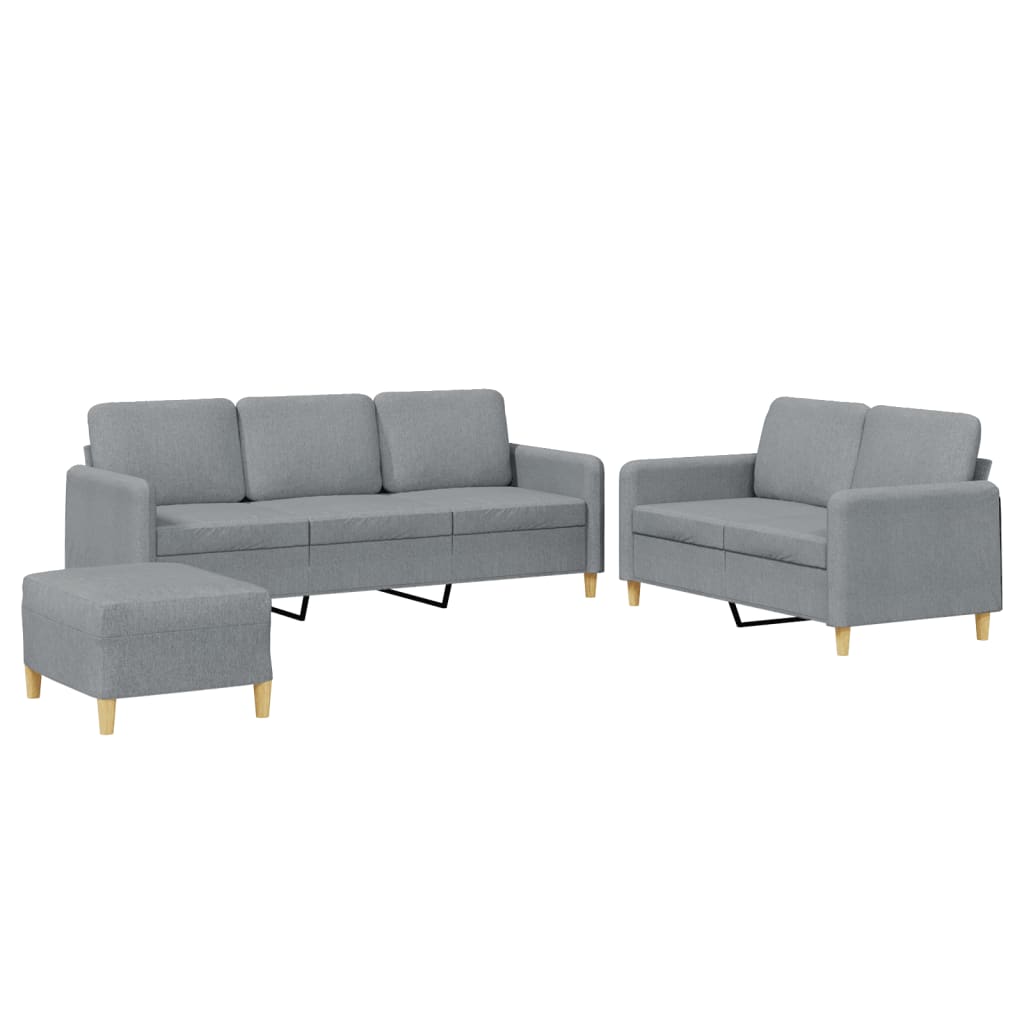 2-delige Loungeset met kussens stof