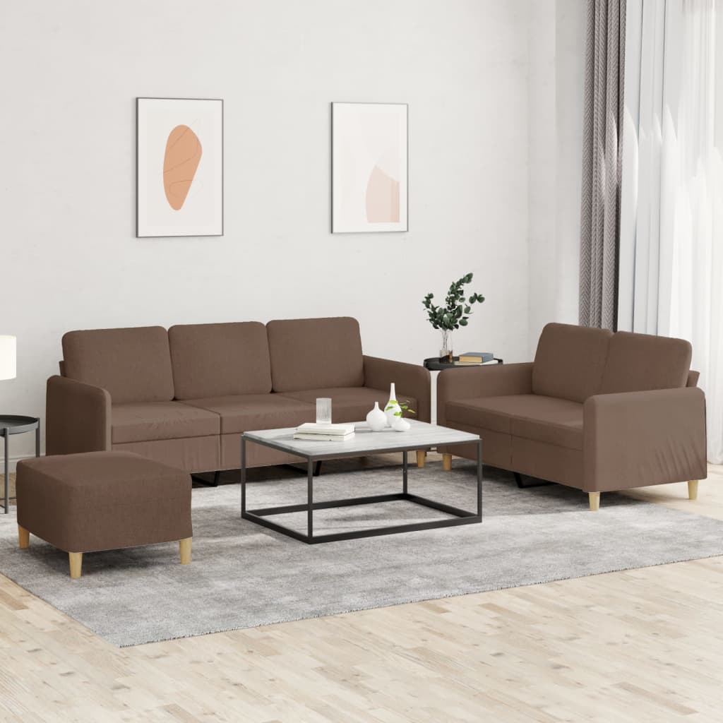 2-delige Loungeset met kussens stof