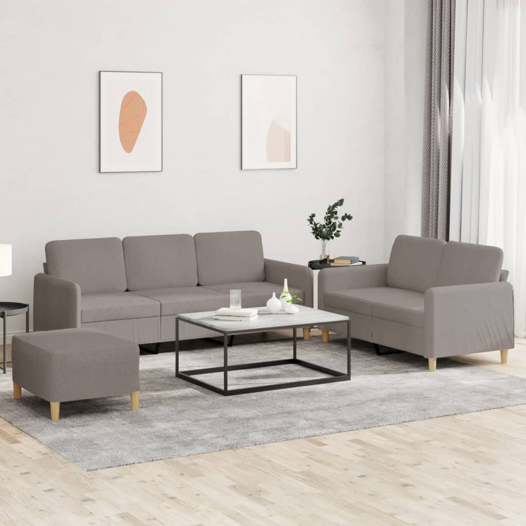 2-delige Loungeset met kussens stof