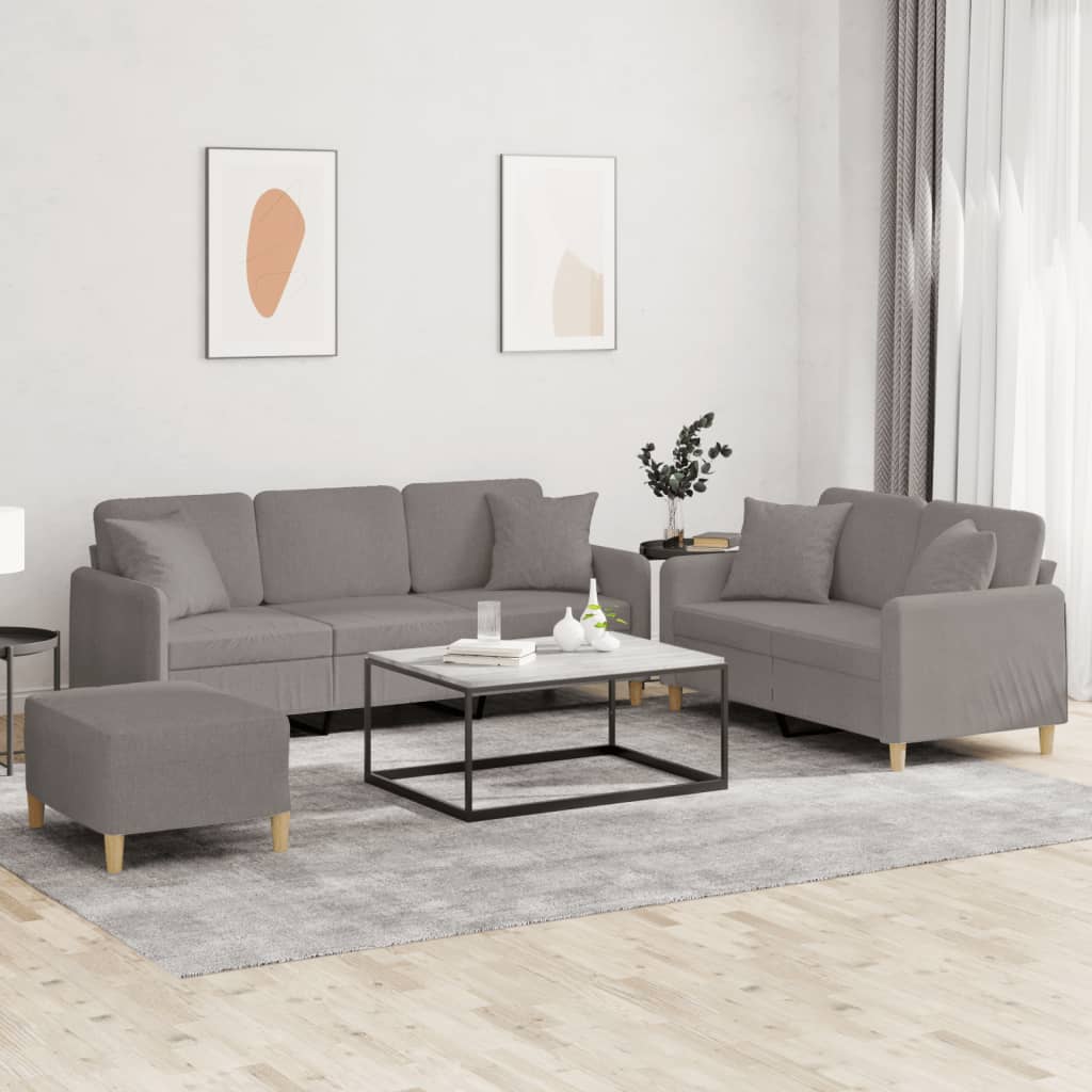 2-delige Loungeset met kussens stof