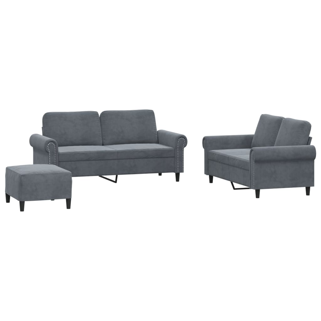 2-delige Loungeset met kussens fluweel