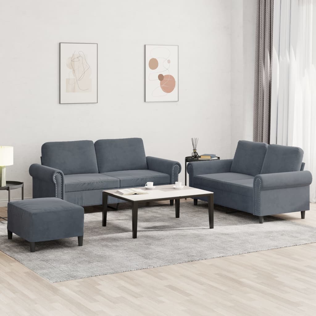 2-delige Loungeset met kussens fluweel