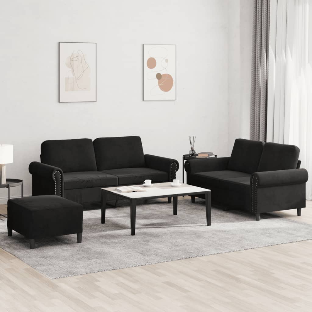 2-delige Loungeset met kussens fluweel