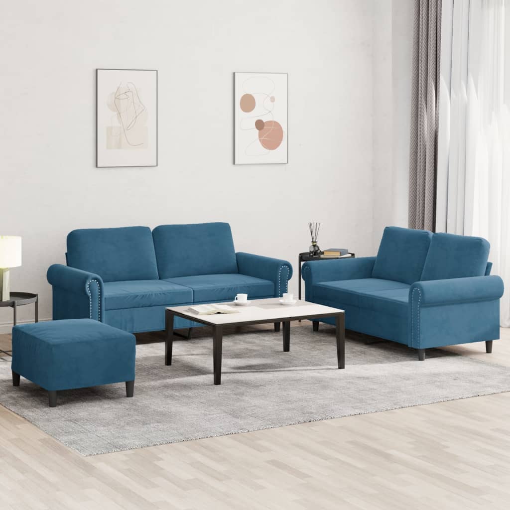 2-delige Loungeset met kussens fluweel