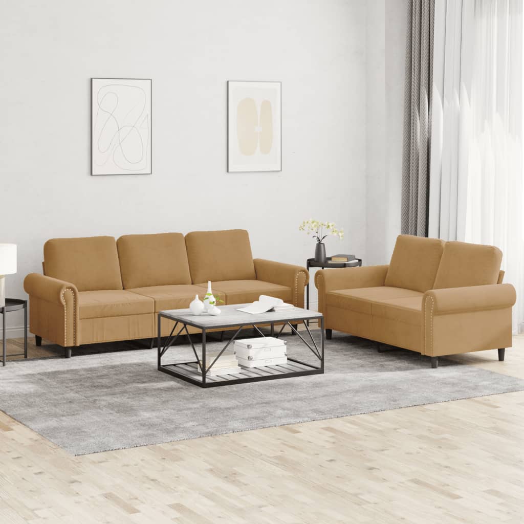 3-delige Loungeset met kussens fluweel