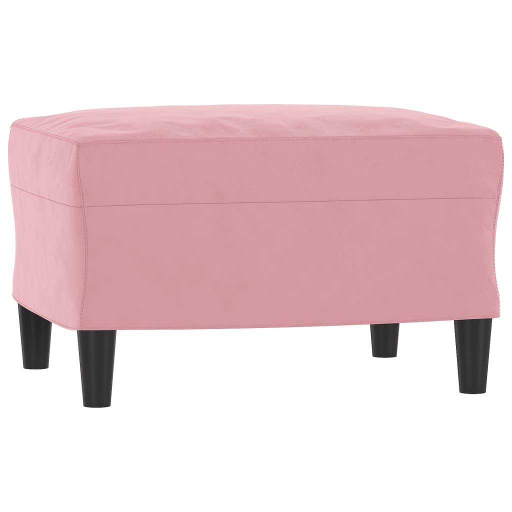 2-delige Loungeset met kussens fluweel roze