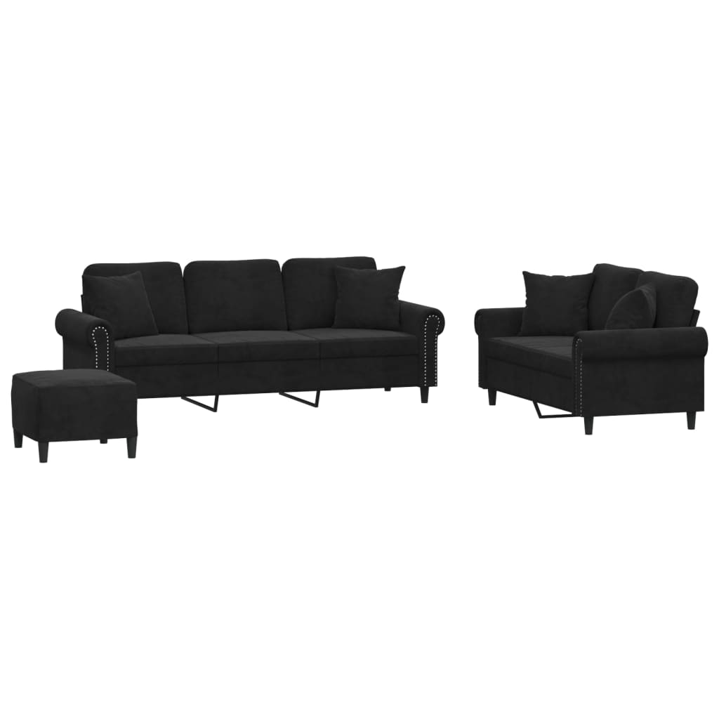 2-delige Loungeset met kussens fluweel